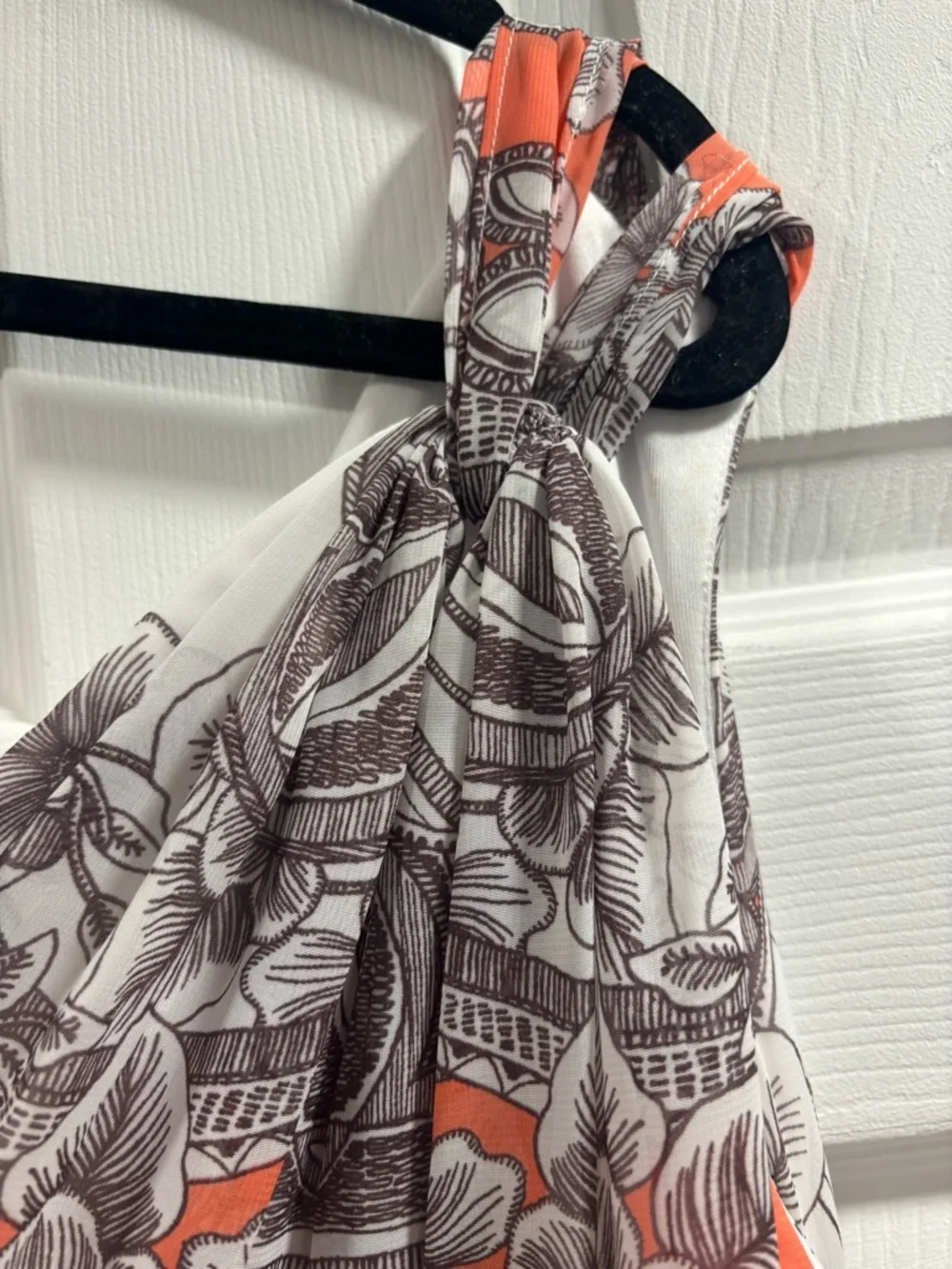 Nine West Coral and Cream One-Shoulder Floral Maxi Dress NWT - Picture 6 of 7